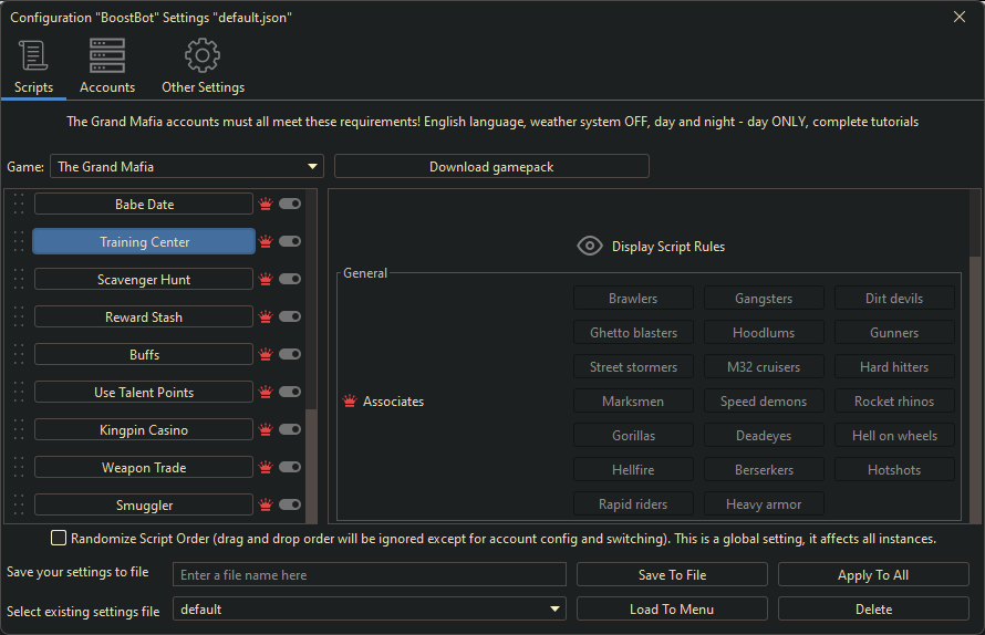 Grand Mafia Bot 5 Grand Mafia Bot Settings 2