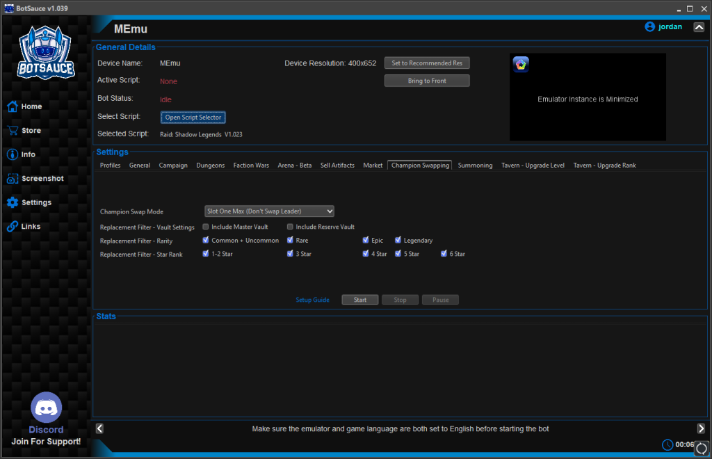 Raid Shadow Legends Bot Settings 3