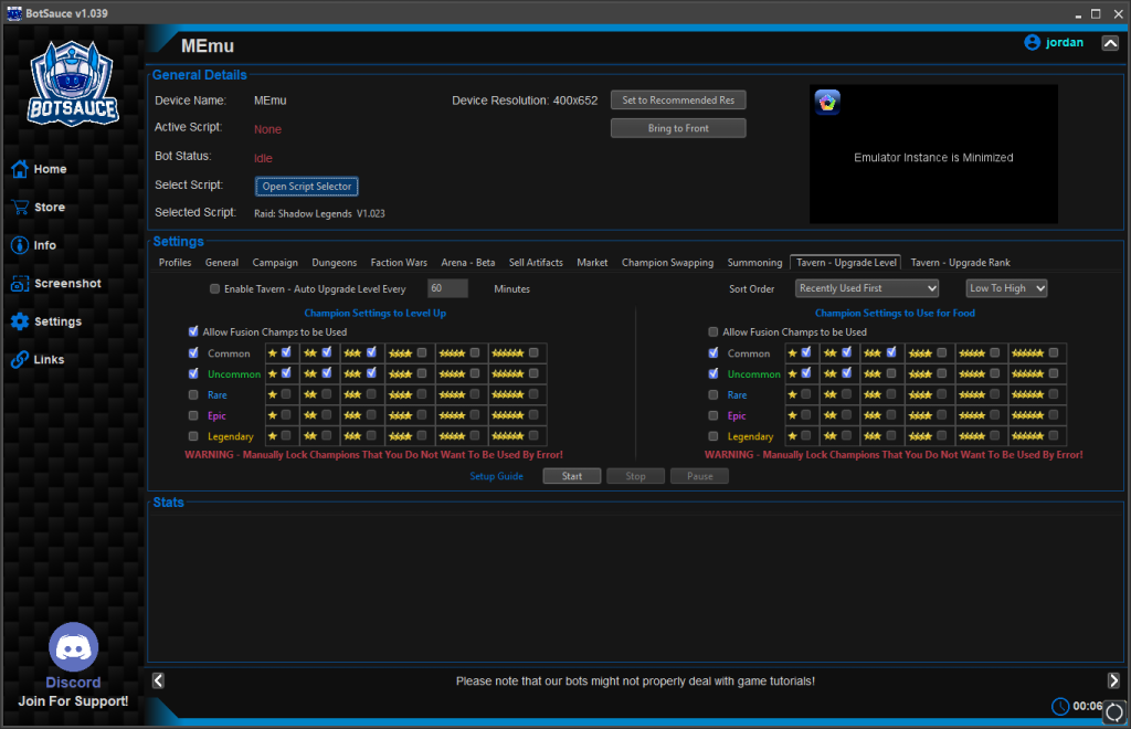 Raid Shadow Legends Bot Settings 5