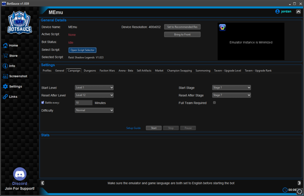 Raid Shadow Legends Bot Settings 6