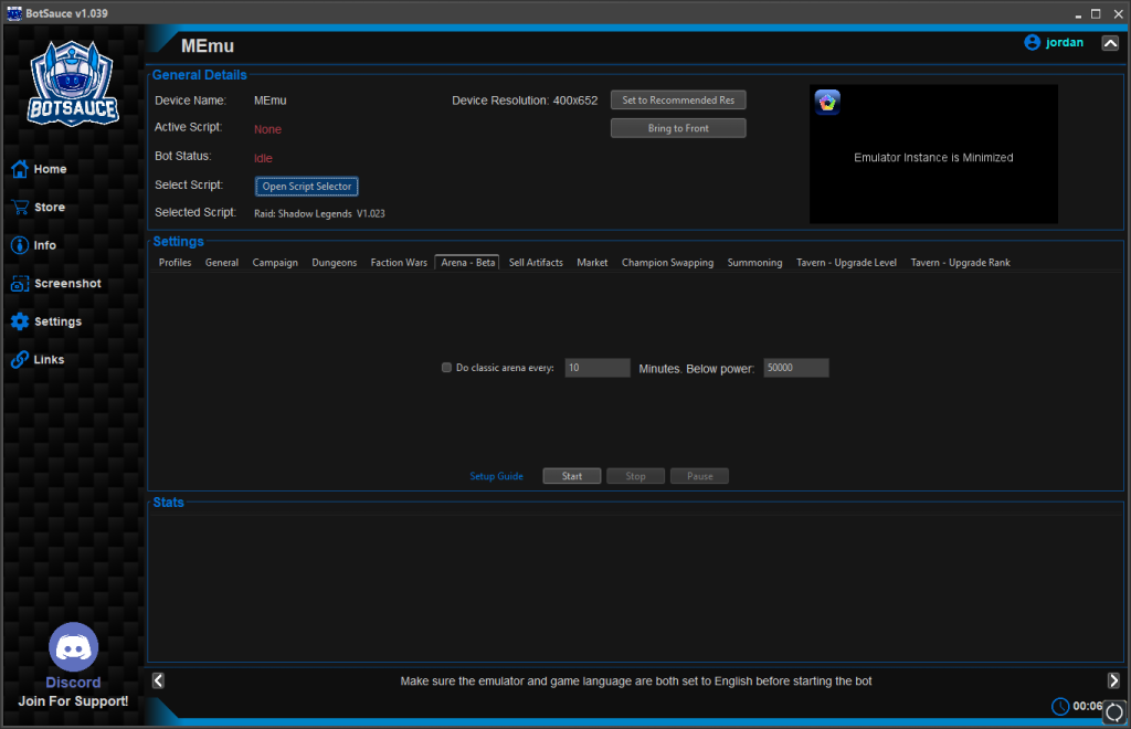 Raid Shadow Legends Bot Settings 7