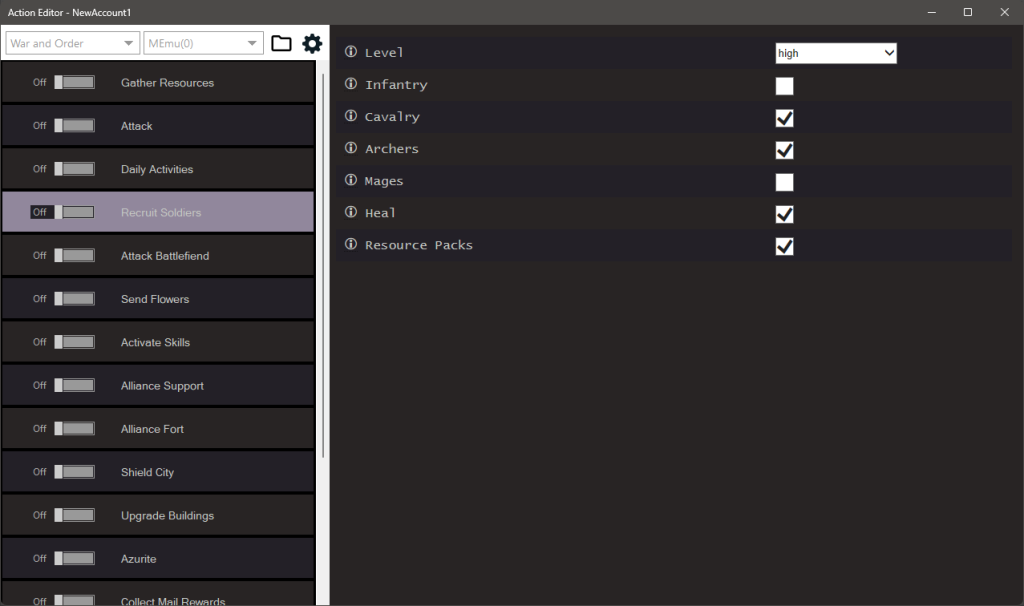 War And Order Bot Settings 4