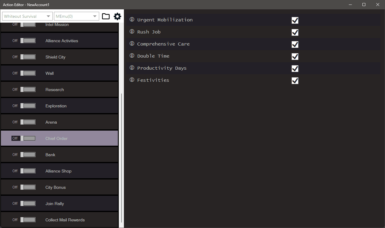 Whiteout Survival bot settings, screenshot 4