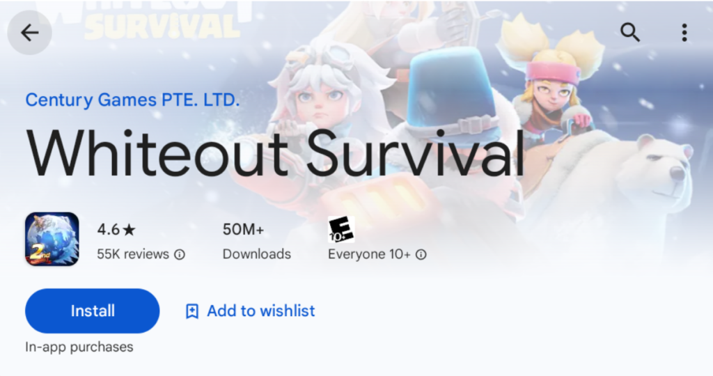 Whiteout Survival Play Store