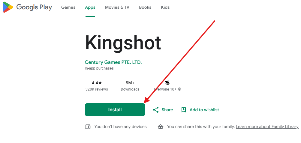 Kingshot On Play Store