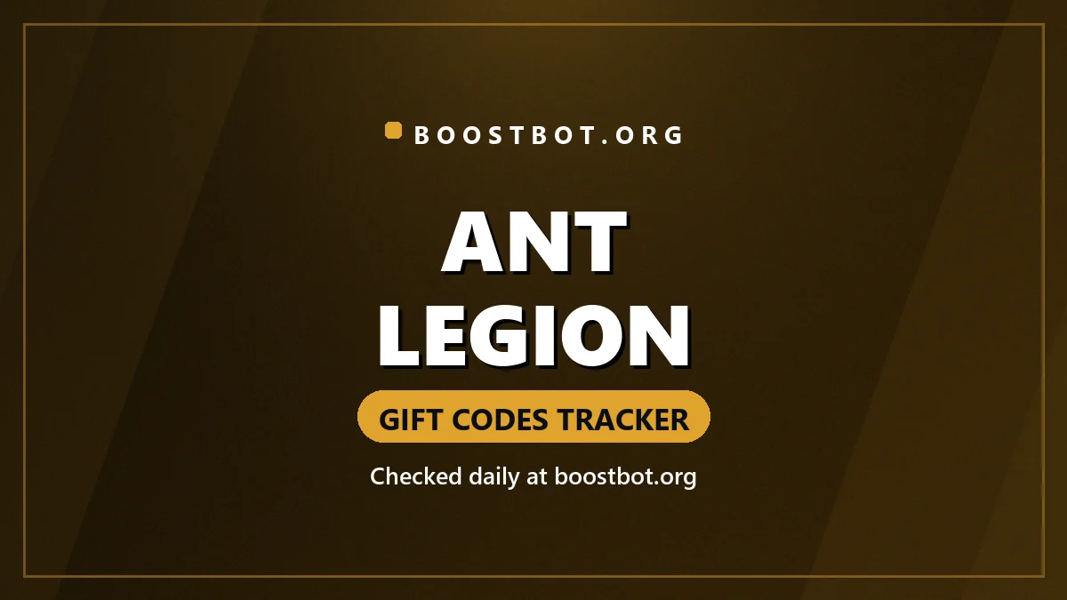 Ant Legion Gift Codes 1 Ant Legion Gift Codes Tracker, Checked Daily At Boostbot.org