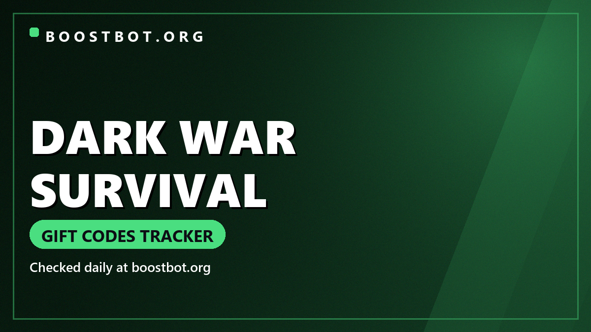 Dark War Survival Gift Codes Tracker