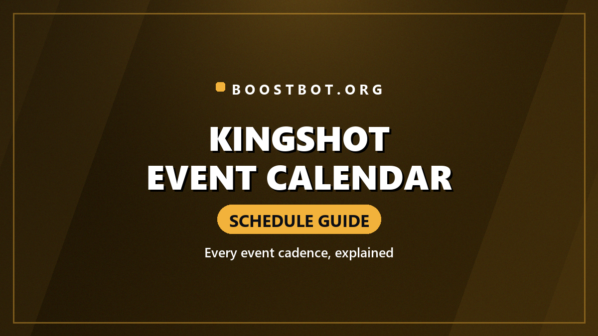 Kingshot Event Calendar Schedule Guide Card