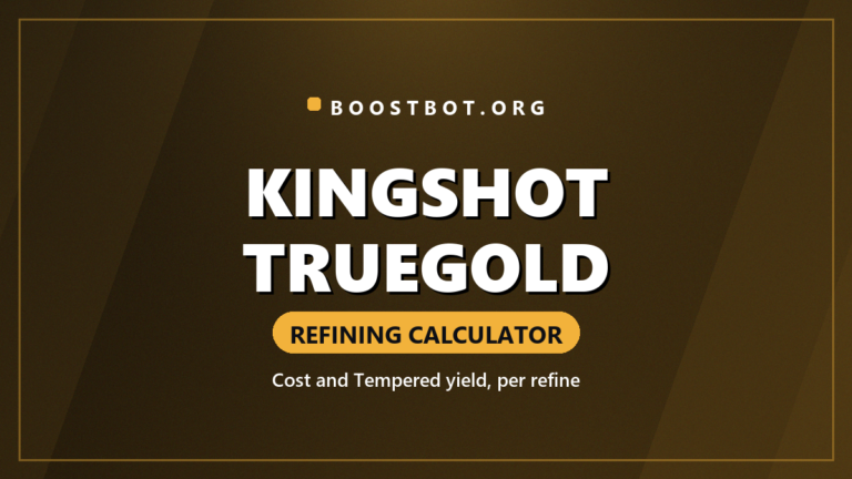 Kingshot Truegold Refining Calculator