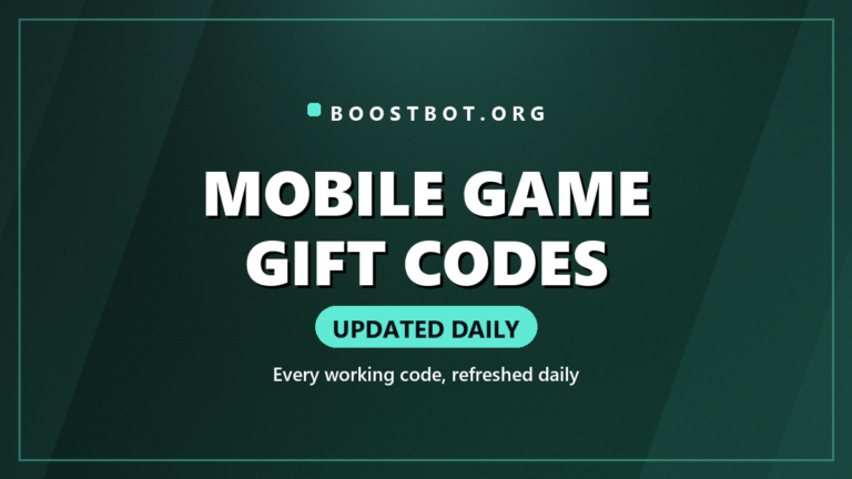 Mobile Game Gift Codes, Updated Daily - Boostbot