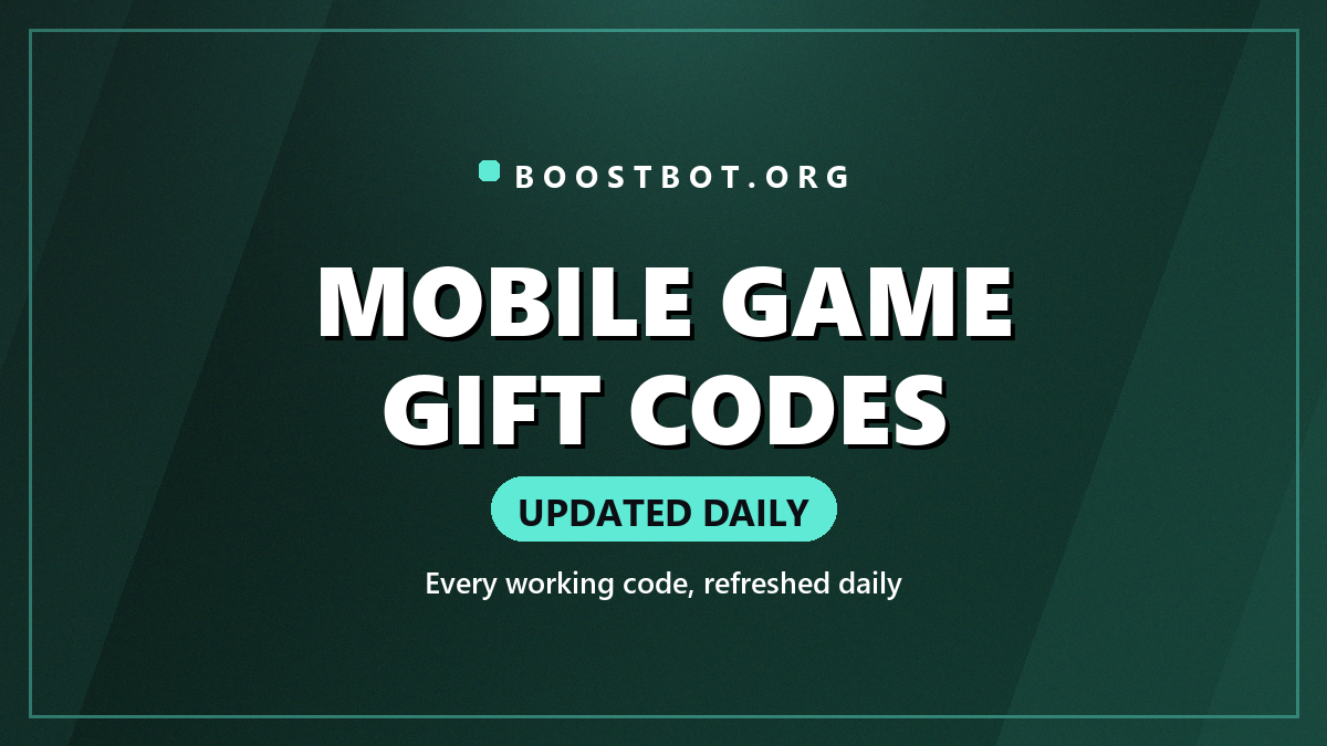 Mobile Game Gift Codes: Every Working Code, Updated Daily 1 Mobile Game Gift Codes, Updated Daily - Boostbot