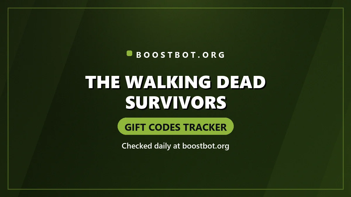 The Walking Dead: Survivors Gift Codes Tracker, Checked Daily At Boostbot.org
