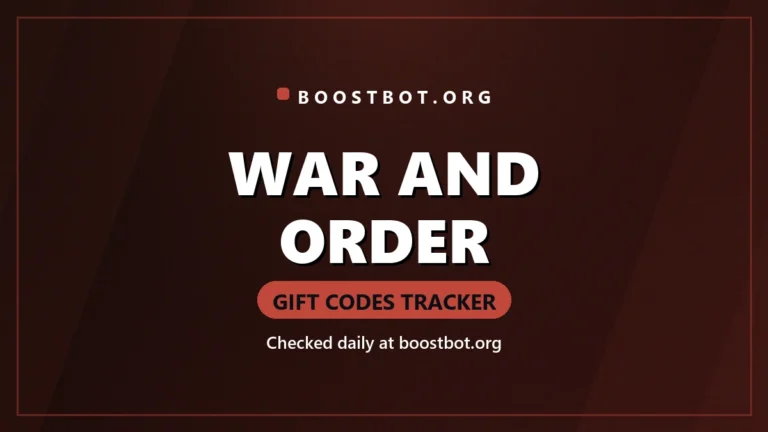 War And Order Gift Codes Tracker, Checked Daily At Boostbot.org