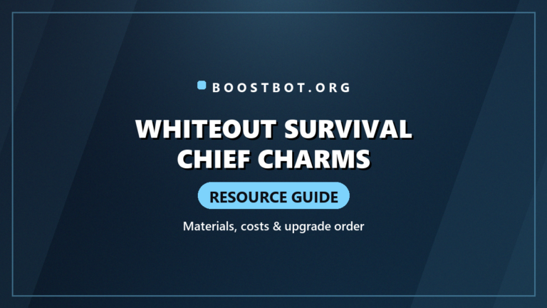 Whiteout Survival Chief Charms Resource Guide Card
