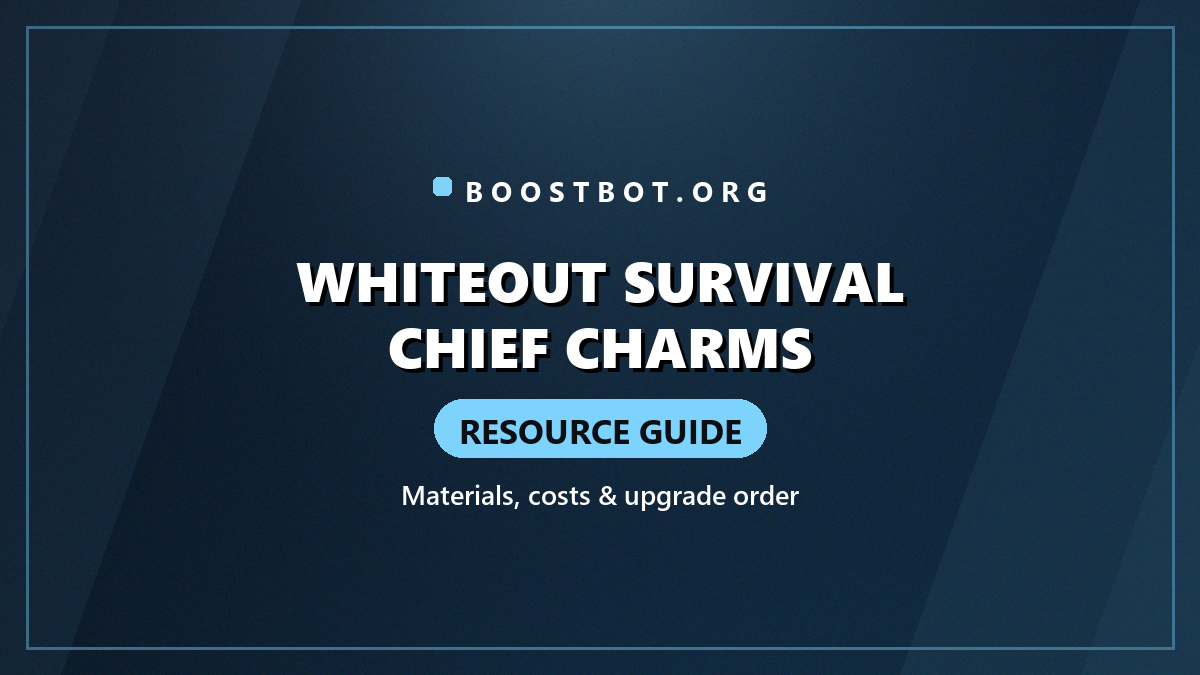 Whiteout Survival Chief Charms Resource Guide Card
