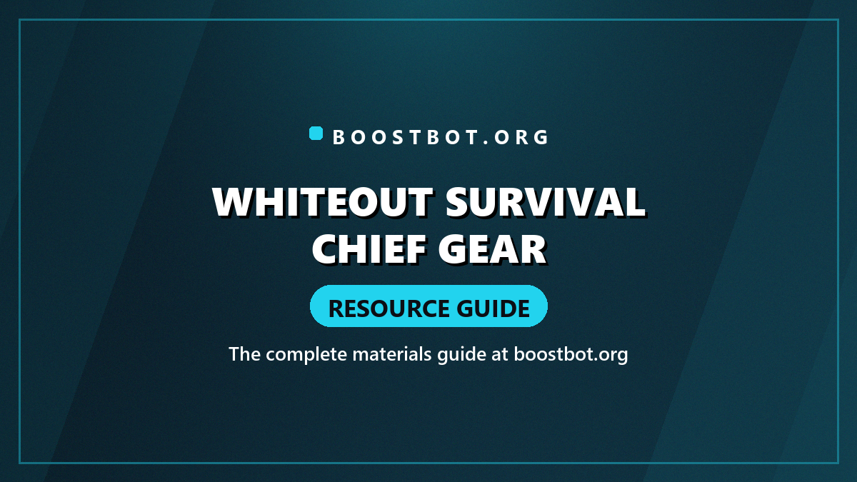 Whiteout Survival Chief Gear Resource Guide Card
