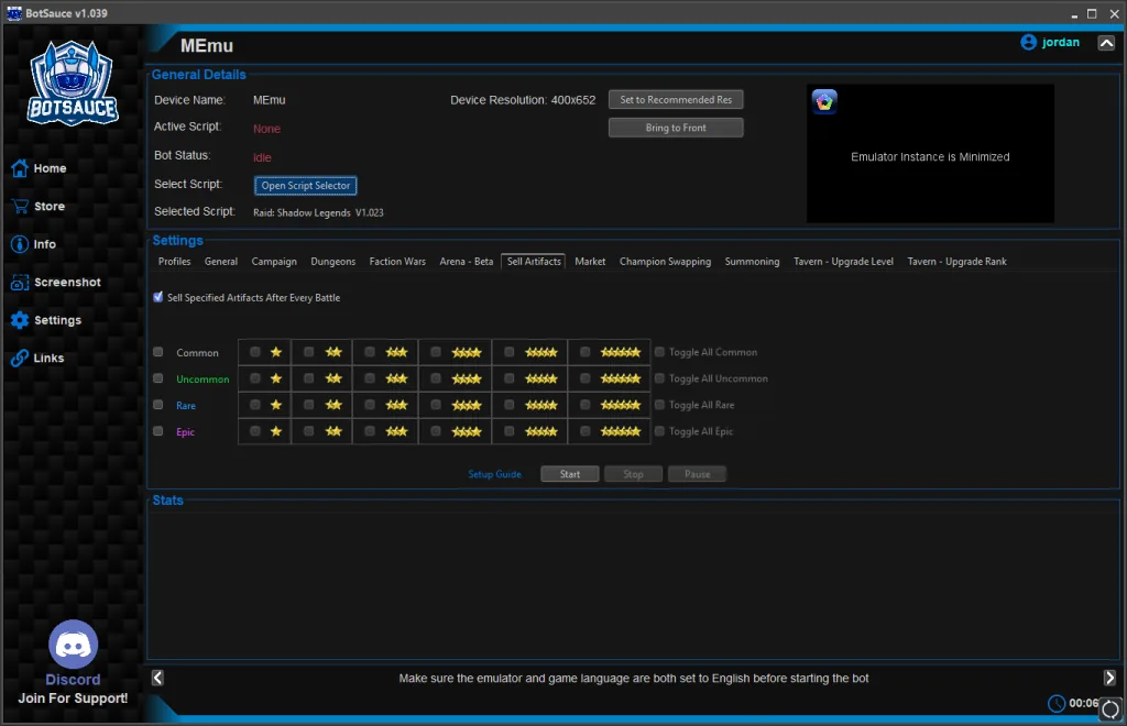 Raid Shadow Legends Bot Settings 10 1024X660 1