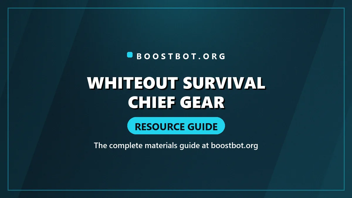 Whiteout Survival Chief Gear Resource Guide Card